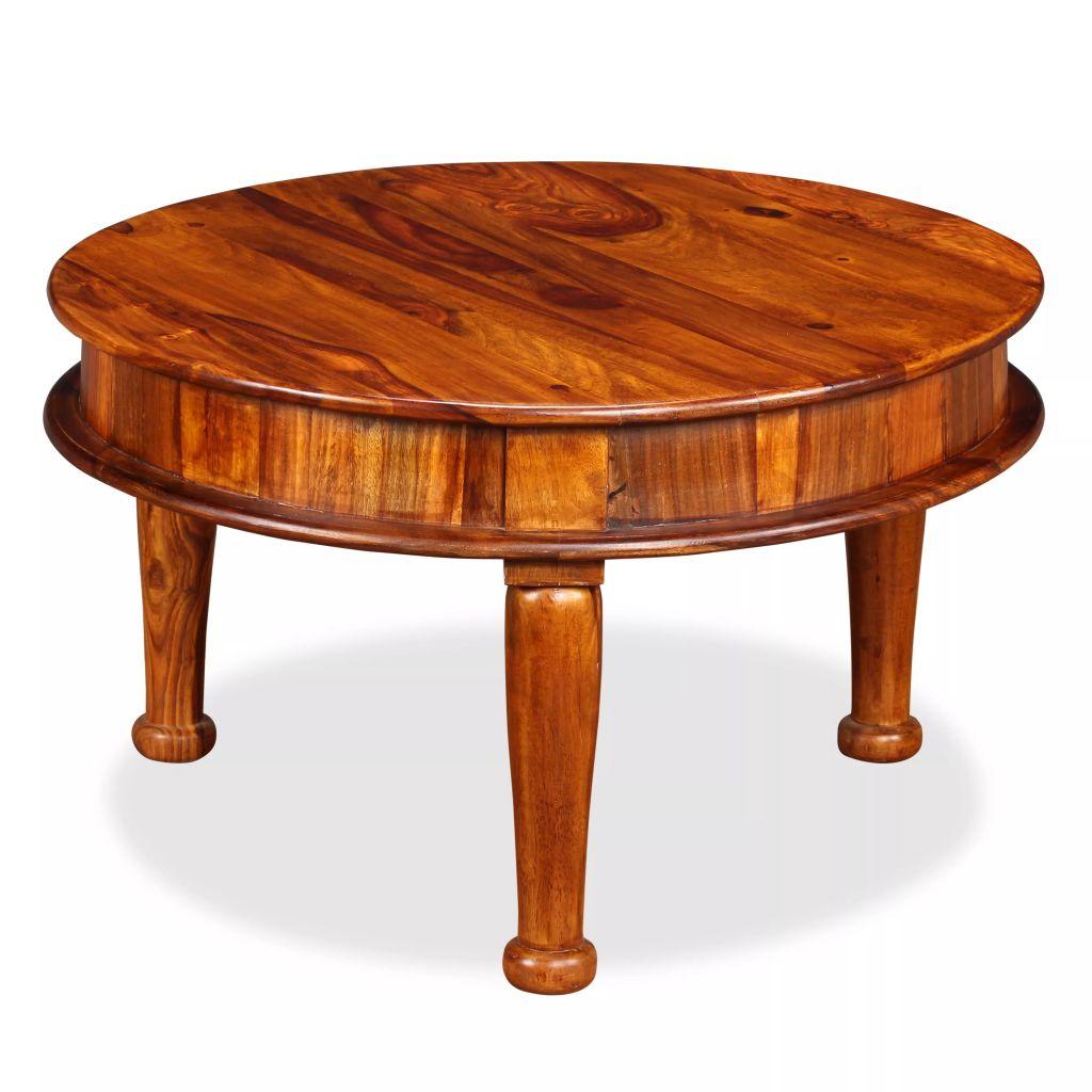 Coffee Table Solid Sheesham Wood 70x70x40 cm
