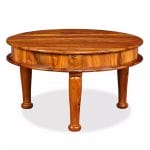 Coffee Table Solid Sheesham Wood 70x70x40 cm 6