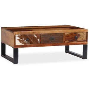 Coffee Table Solid Sheesham Wood 90x50x35 cm