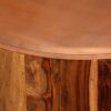 Coffee Table Solid Sheesham Wood and Steel 68 cm