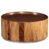 Coffee Table Solid Sheesham Wood and Steel 68 cm