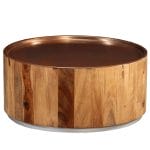 Coffee Table Solid Sheesham Wood and Steel 68 cm 4