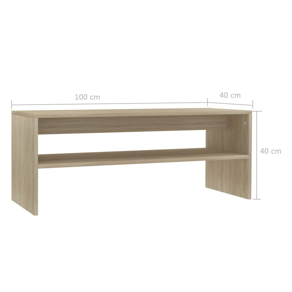 Coffee Table Sonoma Oak 100x40x40 cm Chipboard