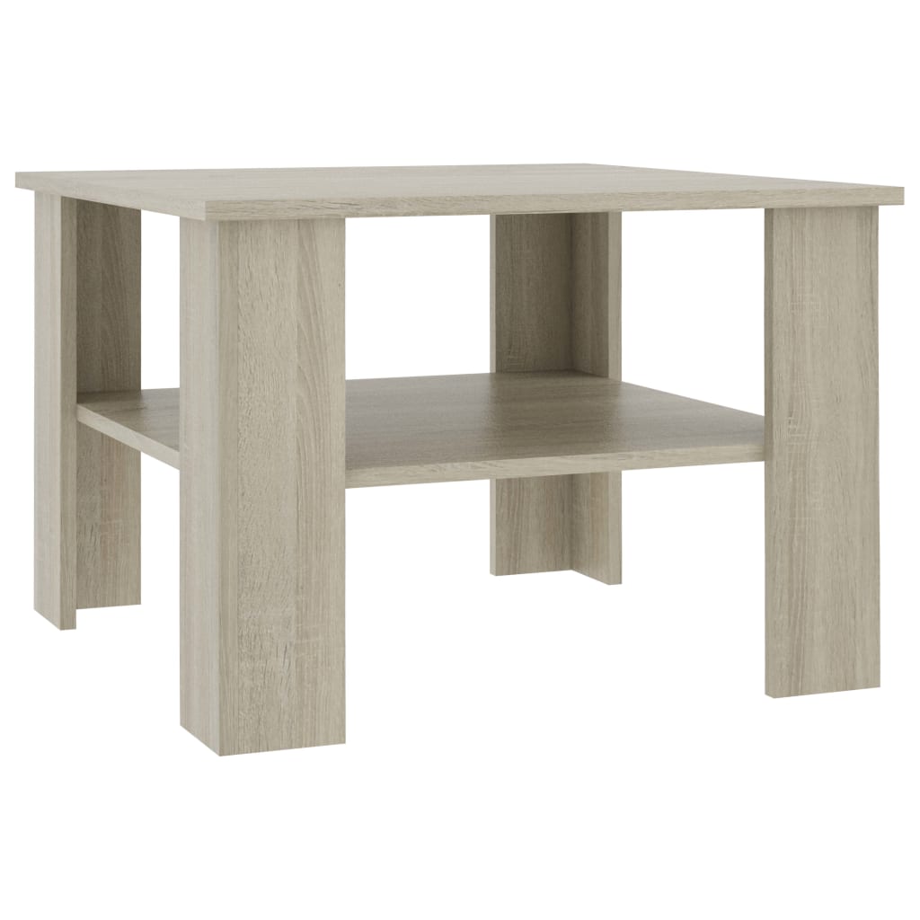 Coffee Table Sonoma Oak 60x60x42 cm Chipboard