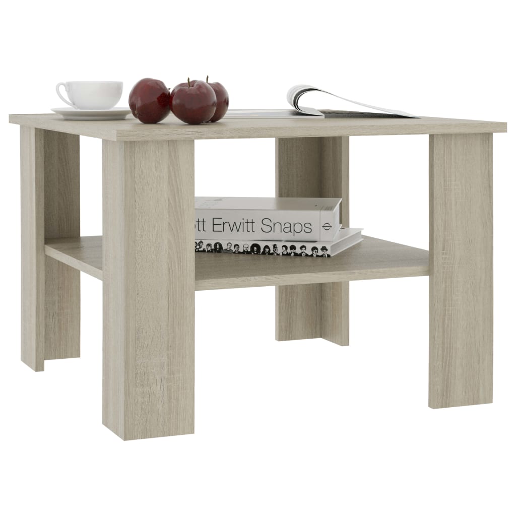 Coffee Table Sonoma Oak 60x60x42 cm Chipboard