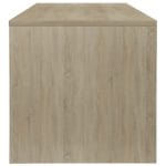 Coffee Table White and Sonoma Oak 100x40x40 cm Chipboard 5