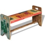 Cola Bench Solid Reclaimed Wood 100x30x50 cm 4