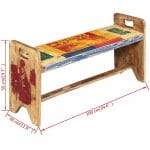 Cola Bench Solid Reclaimed Wood 100x30x50 cm 7
