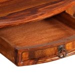 Console Table Solid Sheesham Wood 90x40x76 cm Half Round 5