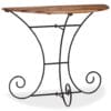 Console Table Solid Sheesham Wood Half Round 90x45x75 cm