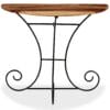 Console Table Solid Sheesham Wood Half Round 90x45x75 cm