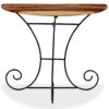 Console Table Solid Sheesham Wood Half Round 90x45x75 cm