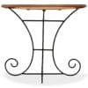 Console Table Solid Sheesham Wood Half Round 90x45x75 cm