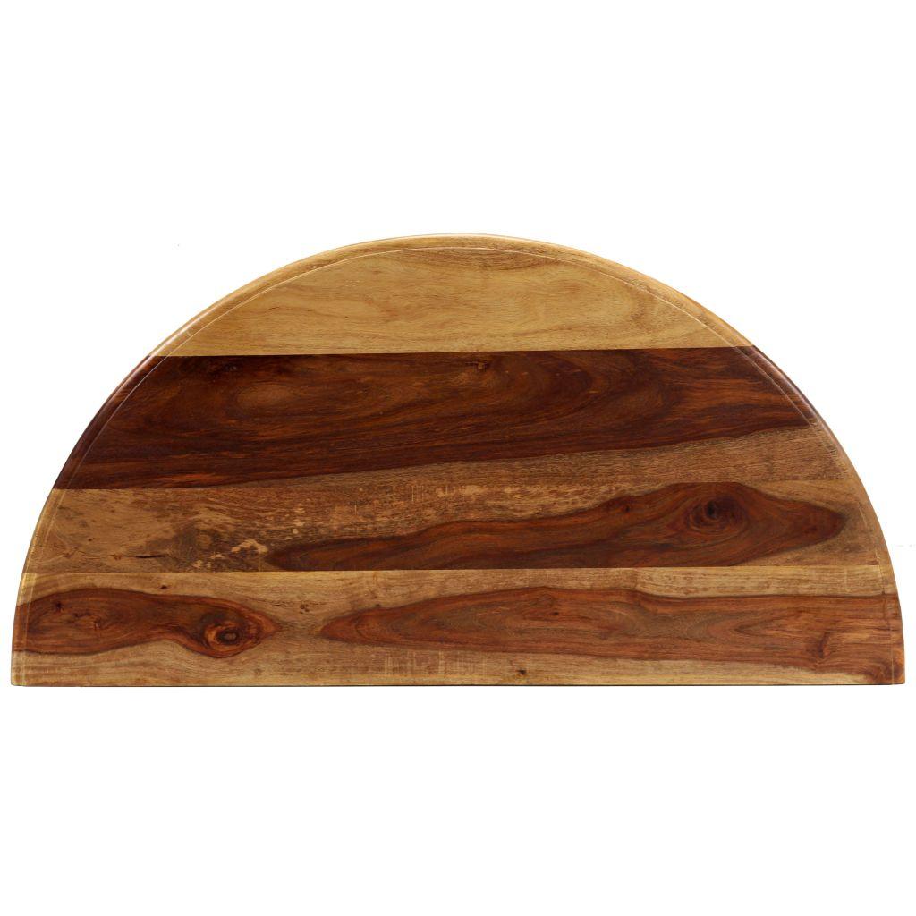 Console Table Solid Sheesham Wood Half Round 90x45x75 cm