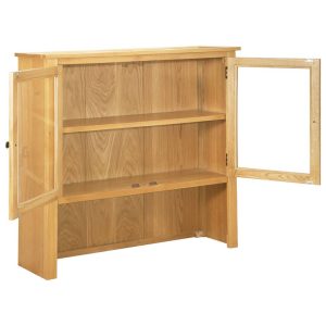 Desk Hutch 110X33.5X105 Cm Solid Oak Wood