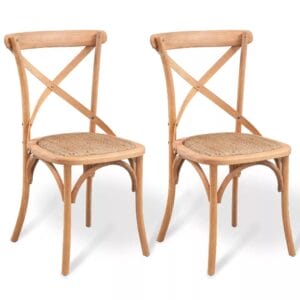 Dining Chairs 2 pcs 48x45x90 cm Solid Oak Wood