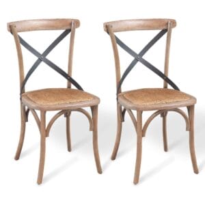 Dining Chairs 2 pcs 48x45x90 cm Solid Oak Wood
