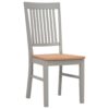 Dining Chairs 2 pcs Grey 44x59x95 cm Solid Oak Wood