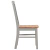 Dining Chairs 2 pcs Grey 44x59x95 cm Solid Oak Wood