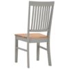 Dining Chairs 2 pcs Grey 44x59x95 cm Solid Oak Wood