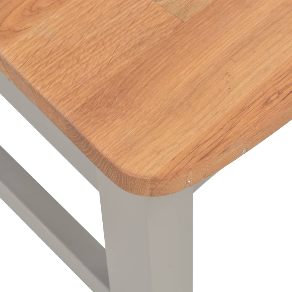 Dining Chairs 2 pcs Grey 44x59x95 cm Solid Oak Wood