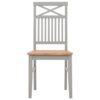 Dining Chairs 2 pcs Grey 44x59x96 cm Solid Oak Wood