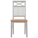 Dining Chairs 2 pcs Grey 44x59x96 cm Solid Oak Wood 3