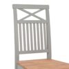 Dining Chairs 2 pcs Grey 44x59x96 cm Solid Oak Wood