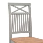 Dining Chairs 2 pcs Grey 44x59x96 cm Solid Oak Wood 7