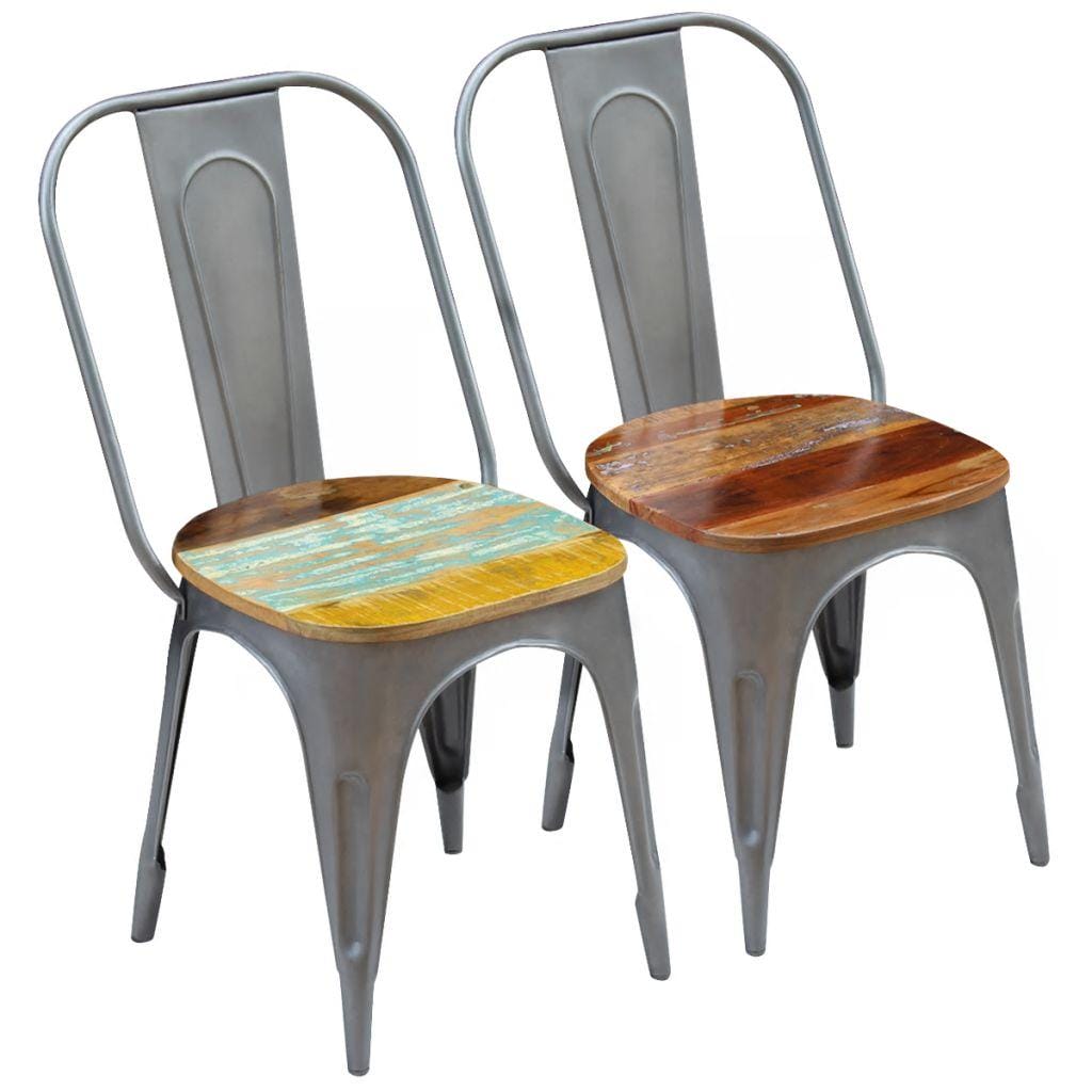Dining Chairs 2 pcs Solid Reclaimed Wood 47x52x89 cm