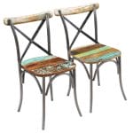 Dining Chairs 2 pcs Solid Reclaimed Wood 51x52x84 cm 1