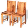 Dining Chairs 2 pcs Solid Sheesham Wood