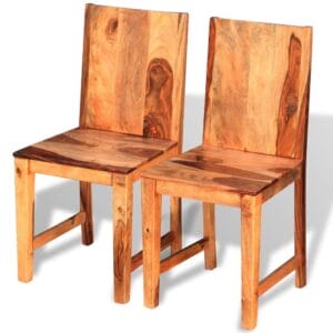 Dining Chairs 2 pcs Solid Sheesham Wood