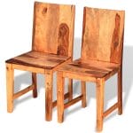 Dining Chairs 2 pcs Solid Sheesham Wood 1