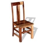 Dining Chairs 2 pcs Solid Sheesham Wood 4