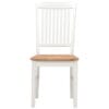 Dining Chairs 2 pcs White 44x59x95 cm Solid Oak Wood
