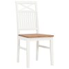 Dining Chairs 2 pcs White 44x59x96 cm Solid Oak Wood