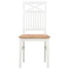Dining Chairs 2 pcs White 44x59x96 cm Solid Oak Wood