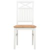 Dining Chairs 2 pcs White 44x59x96 cm Solid Oak Wood