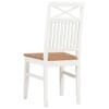 Dining Chairs 2 pcs White 44x59x96 cm Solid Oak Wood