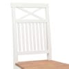 Dining Chairs 2 pcs White 44x59x96 cm Solid Oak Wood