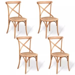 Dining Chairs 4 pcs 48x45x90 cm Solid Oak Wood