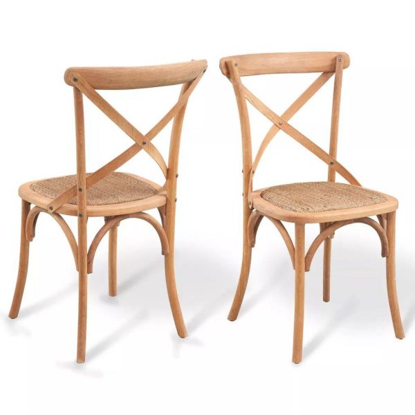 Dining Chairs 4 Pcs 48X45X90 Cm Solid Oak Wood