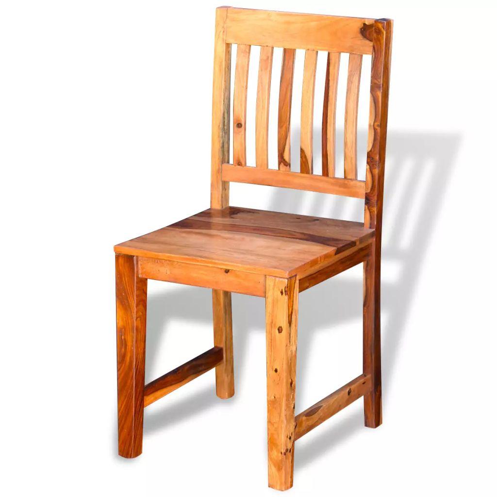 Dining Chairs 4 pcs Solid Sheesham Wood