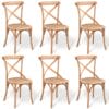 Dining Chairs 6 pcs 48x45x90 cm Solid Oak Wood