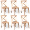 Dining Chairs 6 pcs 48x45x90 cm Solid Oak Wood