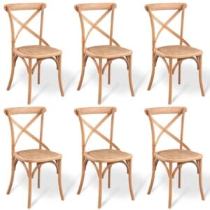 Dining Chairs 6 pcs 48x45x90 cm Solid Oak Wood