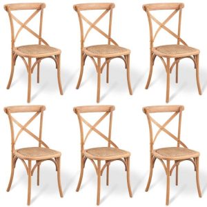 Dining Chairs 6 pcs 48x45x90 cm Solid Oak Wood