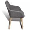 Dining Chairs 6 pcs with Oak Frame Fabric