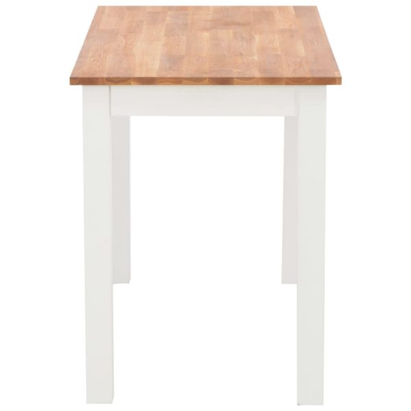 Dining Table 120X60X74 Cm Solid Oak Wood